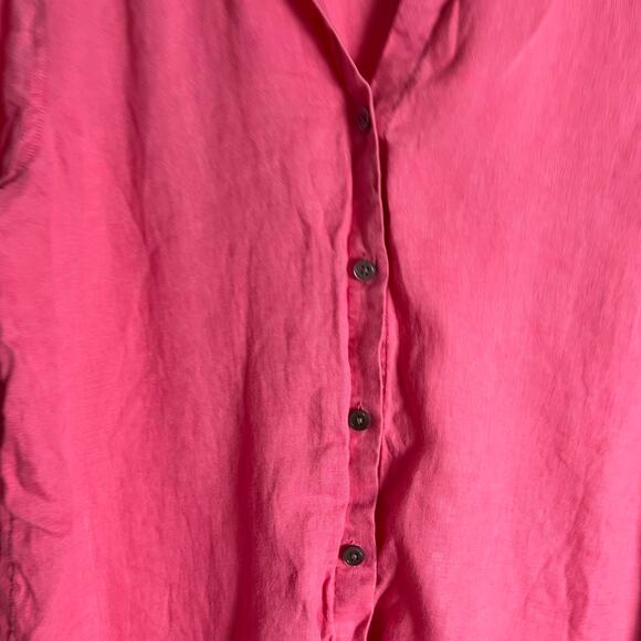 J. Jill Pink 100% Linen Long Sleeve Button Up Shirt Size XS - Picture 9 of 9